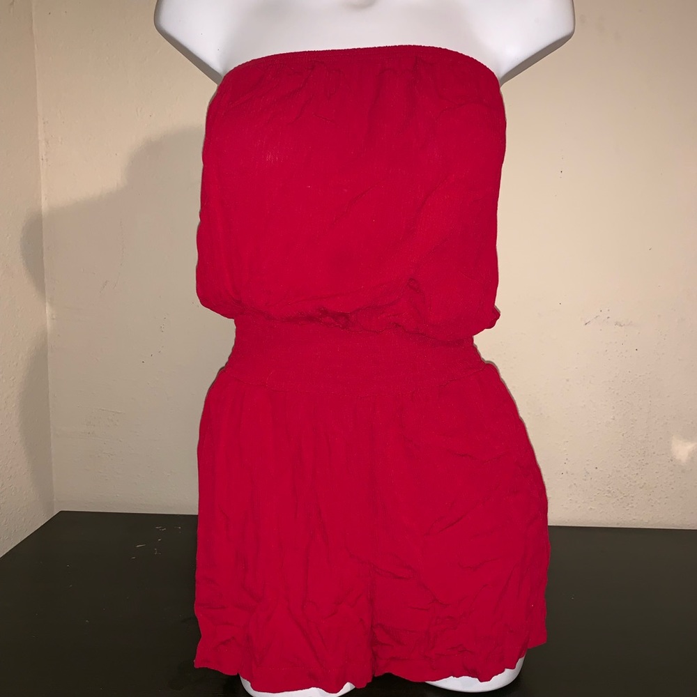 Brand new Red Romper with pockets